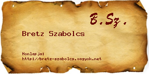Bretz Szabolcs névjegykártya