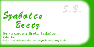 szabolcs bretz business card